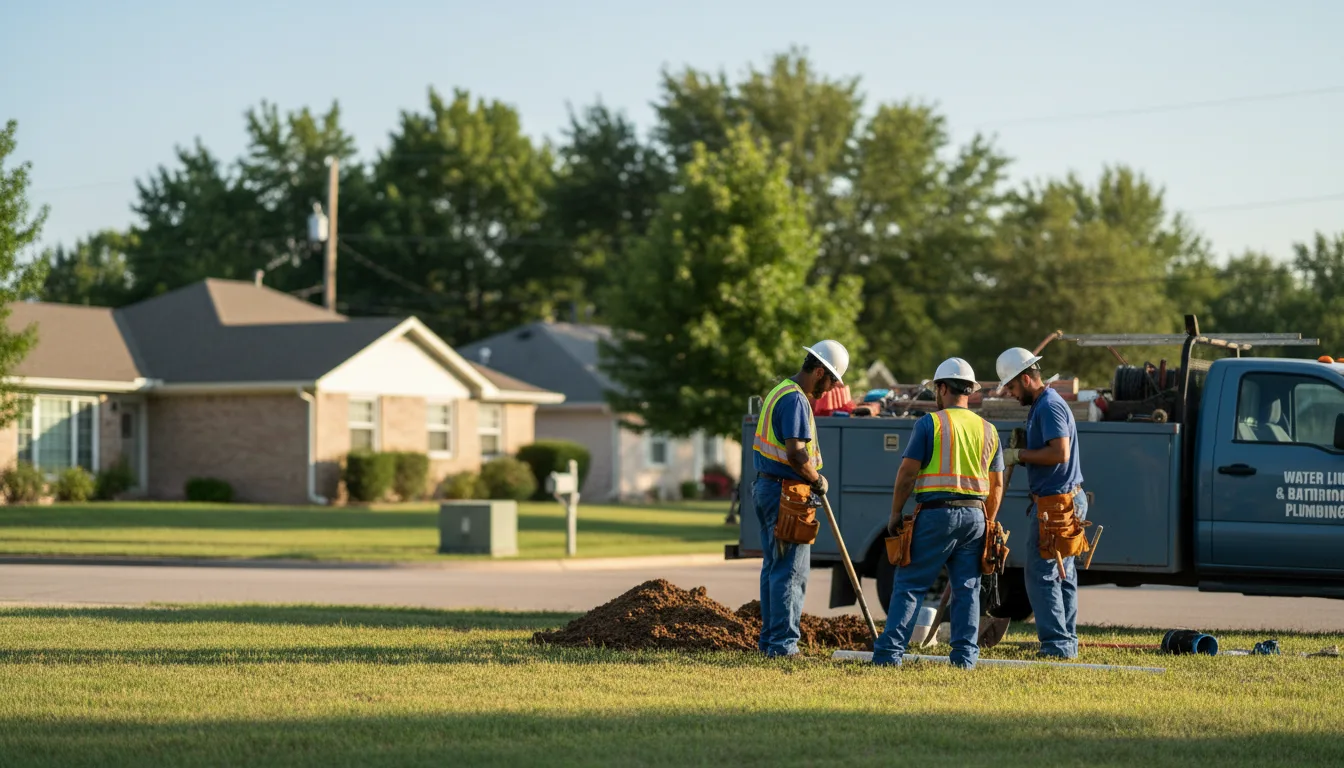Residential water line and bathroom plumbing service in Fredonia, ND